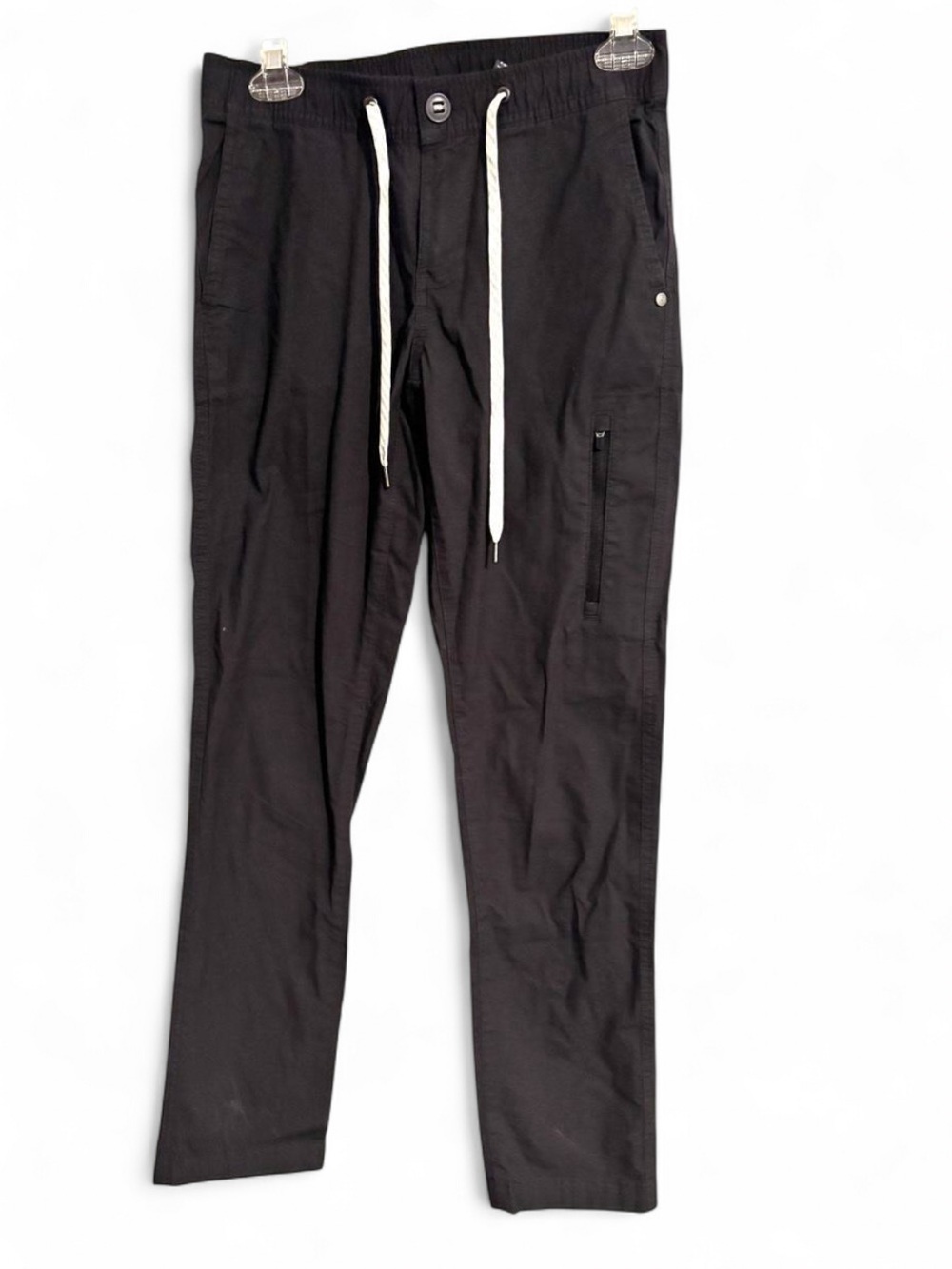 Women’s Vuori Size XS Grey/Black Cargo Jogger Pants with White Drawcord
